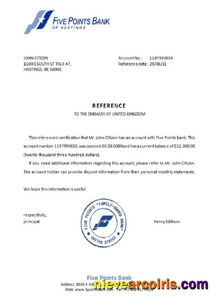 USA Five Points bank reference